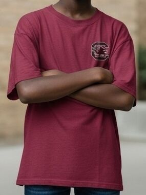 Eat More Tees Kids' Burgundy South Carolina Gamecocks SS Graphic Tee Youth Small